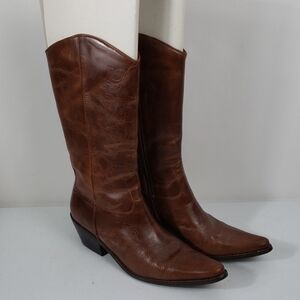 Matisse Brown Heeled Leather Boots